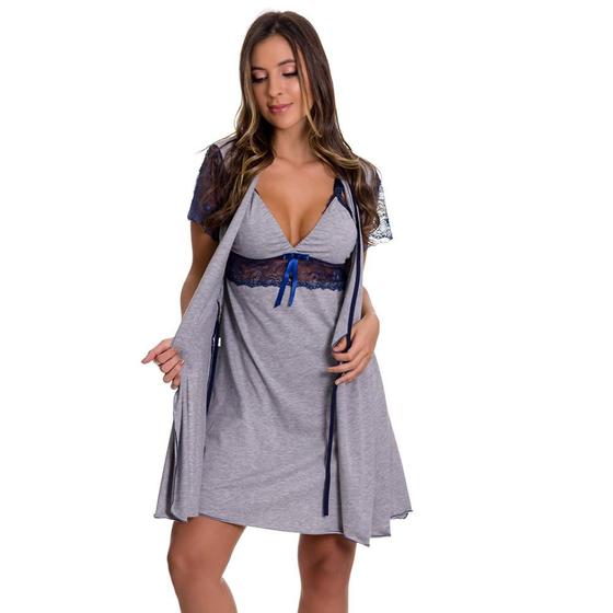 Camisola Amamentação Gestante com Robe Maternidade Viscolycra Estilo Sedutor - ES220-221 Menor preço em Camisola Amamentação Gestante com Robe Maternidade Viscolycra Estilo Sedutor - ES220-221