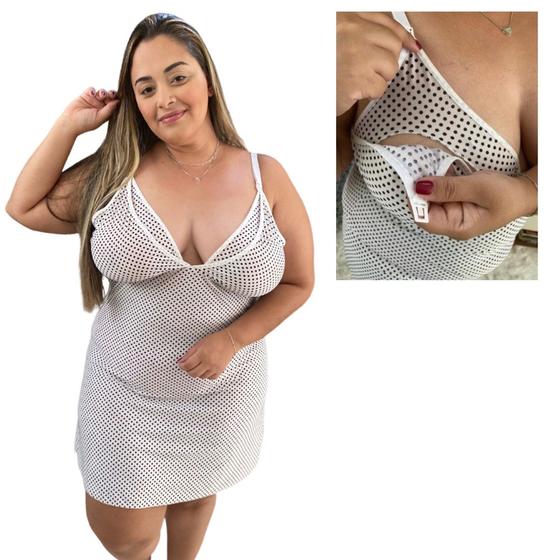 Imagem de Camisola Amamentação Plus Size até o tamanho 58