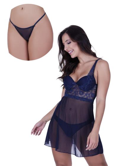 Imagem de Camisola com Bojo Tule Transparente - c2 CAMISOLA ELISA