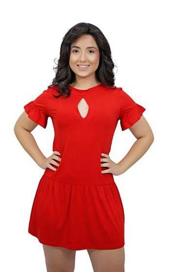 Imagem de Camisola Curta Ciclos da Lua Sonia - Vermelho