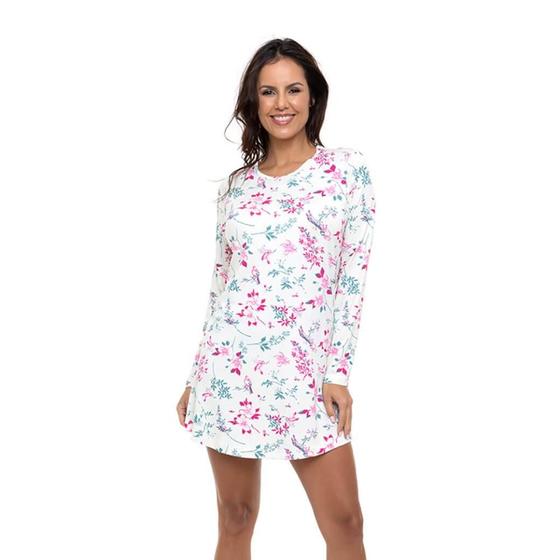 Imagem de Camisola Manga Longa Floral Doce Luar 5902