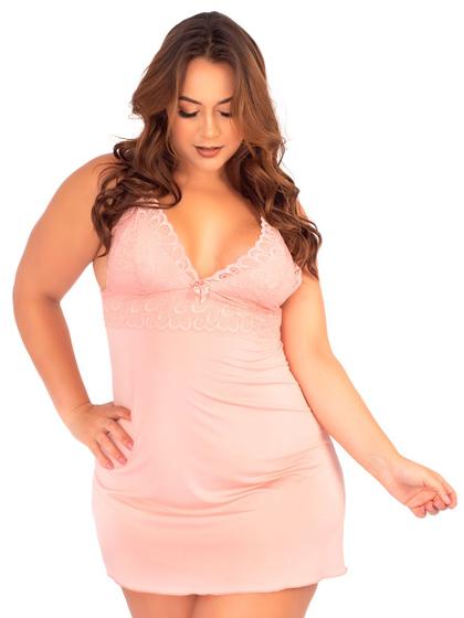 Imagem de Camisola Plus Size Sensual Linha Noite Renda Feminina