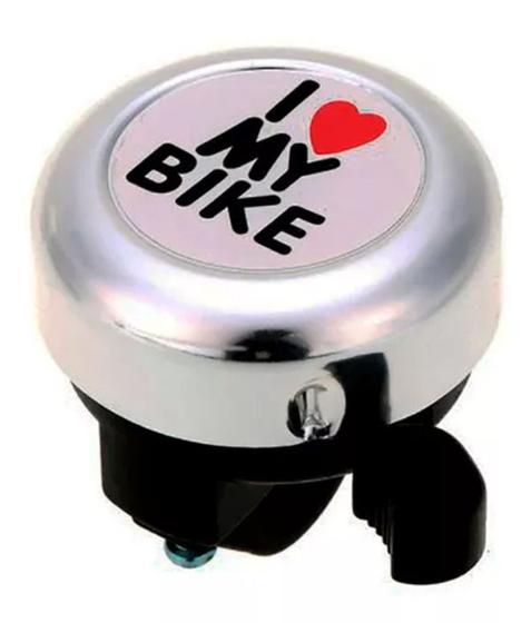 Imagem de Campainha Buzina Trim Trim Cromada P/ Bike I Love My Bike