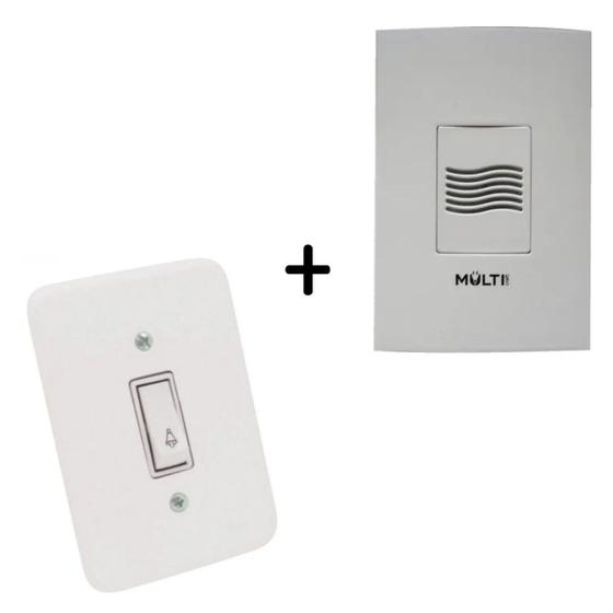 Campainha com Interruptor Residencial de Embutir em Caixa 4x2" Bivolt Menor preço em Campainha com Interruptor Residencial de Embutir em Caixa 4x2" Bivolt