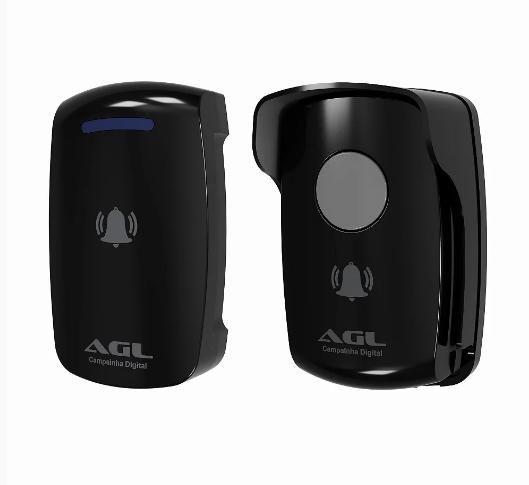 Imagem de Campainha digital sem fio preta (agl)