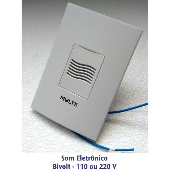 Imagem de Campainha Eletrônica Residencial Embutir em Caixa 4x2" Bivolt