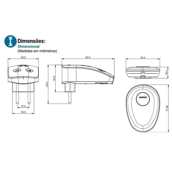 Imagem de Campainha Eletrônica S/Fio Touch Bivolt 28 Toques Exatron