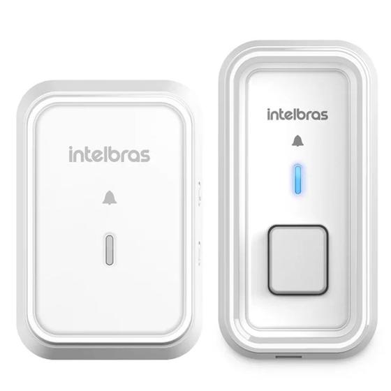 Imagem de Campainha intelbras sem fio com bateria branco bivolt