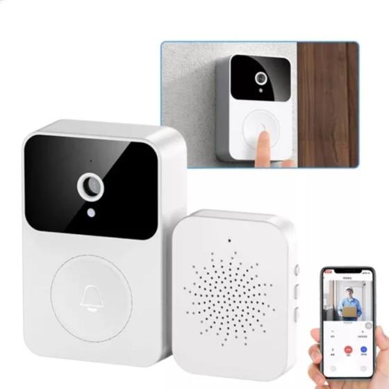Campainha Inteligente Interfone Câmera Áudio Wi-fi Protetora - Camera Campainha Imagem de Campainha Inteligente Interfone Câmera Áudio Wi-fi Protetora