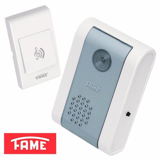 Imagem de CAMPAINHA POLIFÔNICA WIRELESS c/ CONTROLE REMOTO 3297 - 220V - Fame