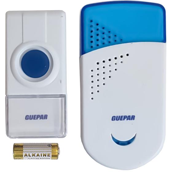Imagem de Campainha Sem Fio Bateria Codificada Wifi 70m com 32 Toques