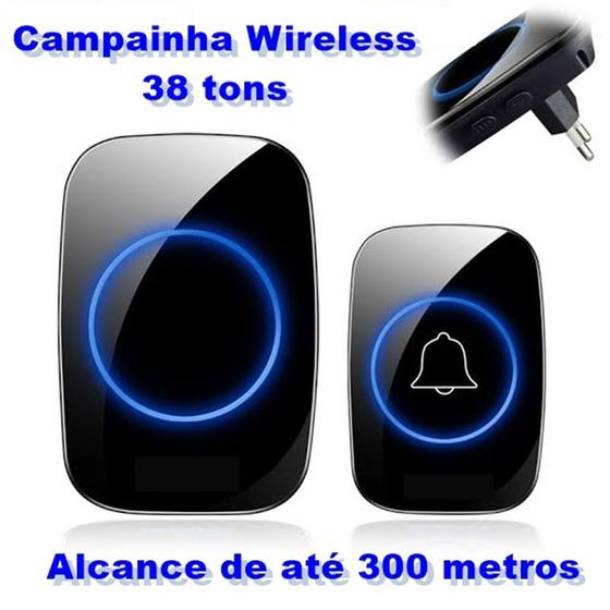 Imagem de Campainha Sem Fio com 38 Ringtones e até 300 metros de alcance