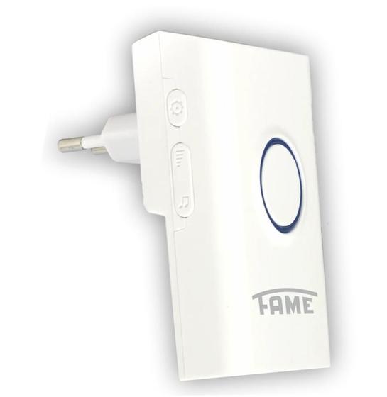 Imagem de Campainha Sem Fio com Bateria Bivolt Branco - Fame