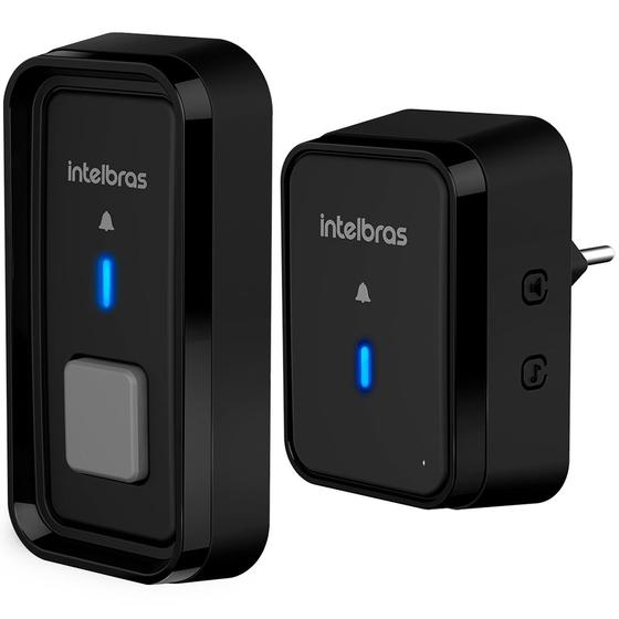 Campainha Sem Fio Com Bateria CIB 101 Preta Intelbras Bivolt ...