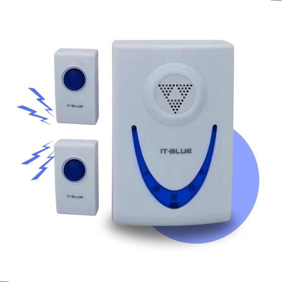 Imagem de Campainha Sem Fio Residencial Consultório 100 Metros De Distância Com 32 Toques Musical Bivolt Acompanha 1 Interruptor Extra Prática Fácil Instalação
