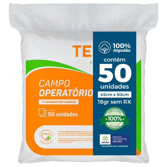 Imagem de Campo Operatório TEXMED 18gr S/RX 45cm X 50cm 50 Unidades