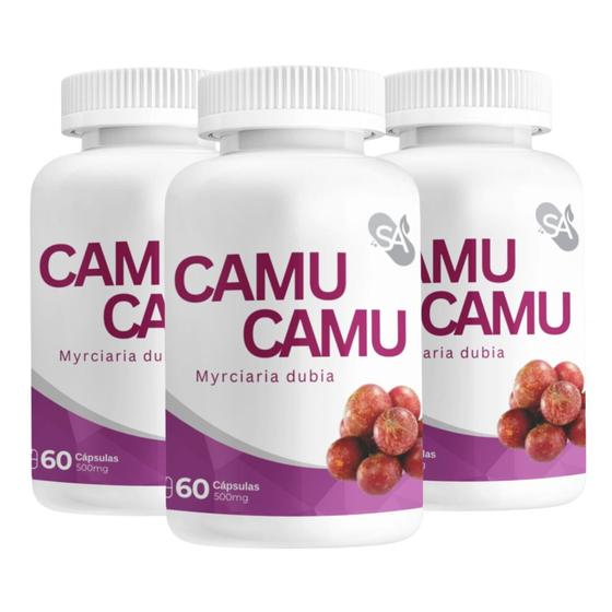 Imagem de Camu camu 60 capsulas 500mg - 3 potes