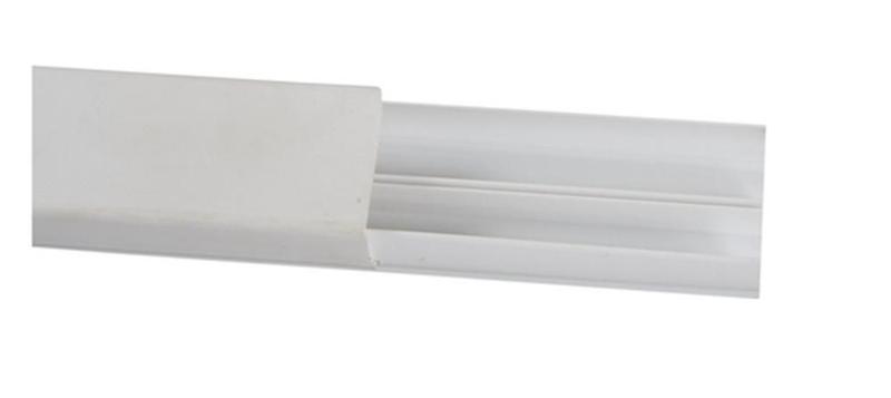 Imagem de Canaleta Plástica Branca Instalações Elétricas Externas 20mmx2m - Plasbohn