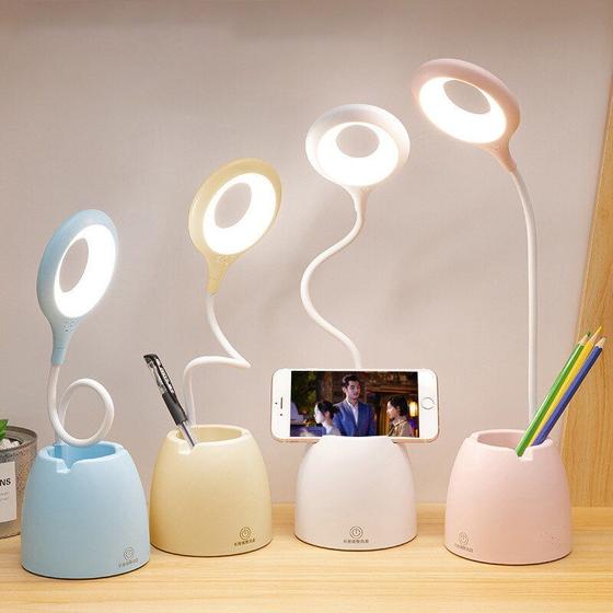 Imagem de Candeeiro de Mesa LED com Lâmpada de Toque Flexível