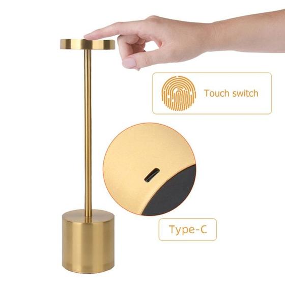 Imagem de Candeeiro de Mesa LED Moderno - Design Nórdico com Toque e USB