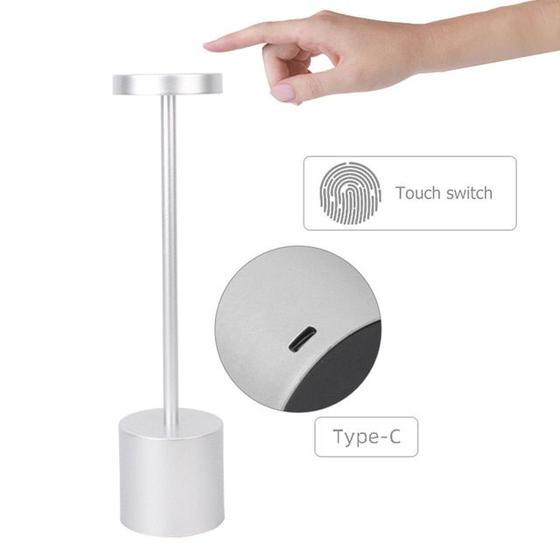 Imagem de Candeeiro de Mesa LED Moderno - Design Nórdico com Toque e USB