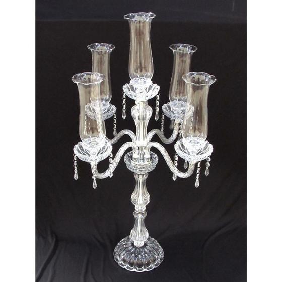 Imagem de Candelabro 5 Pontas Cristal c Pingentes e Cupulas Formosa