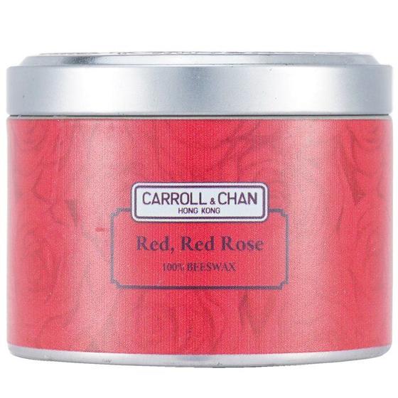 Imagem de Candle Carroll & Chan 100% cera de abelha com aroma de rosa vermelha vermelha