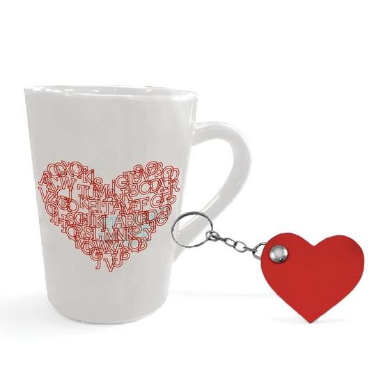 Imagem de Caneca 250ml com Chaveiro - Eu e Você