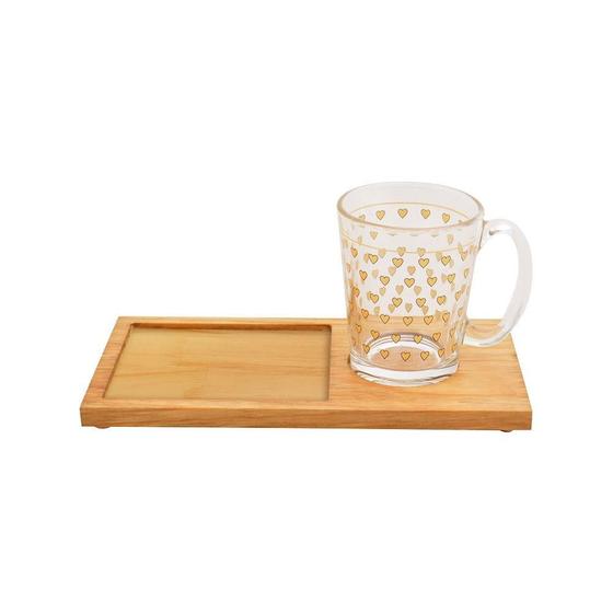 Imagem de Caneca 260Ml Com Tabua Para Petisco E Biscoitos