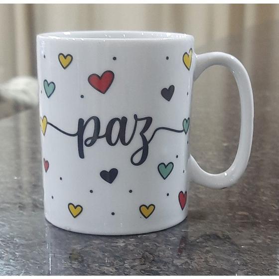 Imagem de Caneca 300ml - PAZ - Porcelana Decorada