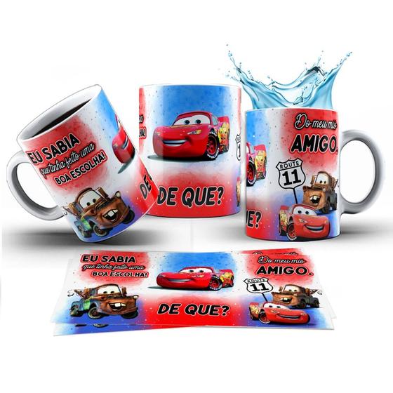 Imagem de Caneca 325ml Amigos Relâmpago Mcqueen e Mate Eu sabia que