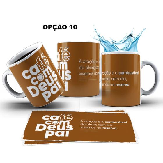 Imagem de Caneca 325ml Café Com Deus Pai Frases Devocionais Cristão