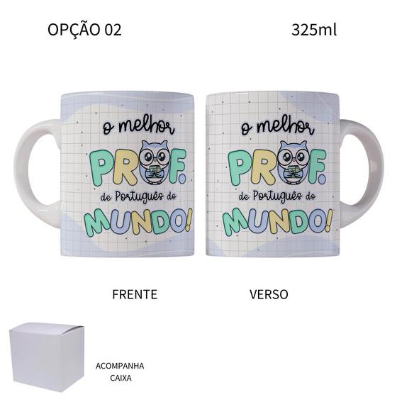 Imagem de Caneca 325ml Dia Dos Professores Prof Português Corujinhas