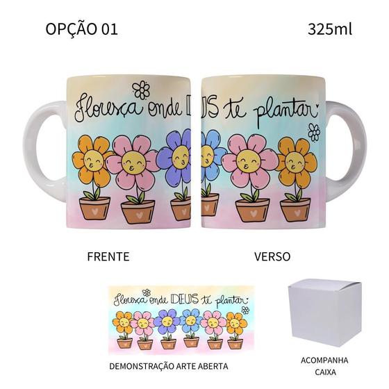 Imagem de Caneca 325ML Floresça Onde Deus Te Plantar