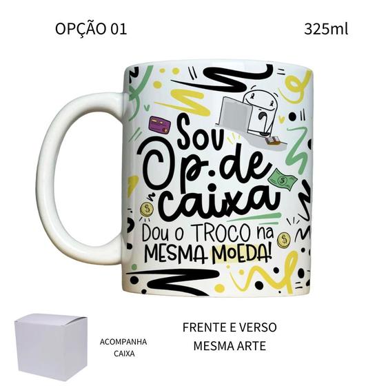 Imagem de Caneca 325ml Flork Profissões Operador Operadora de Caixa