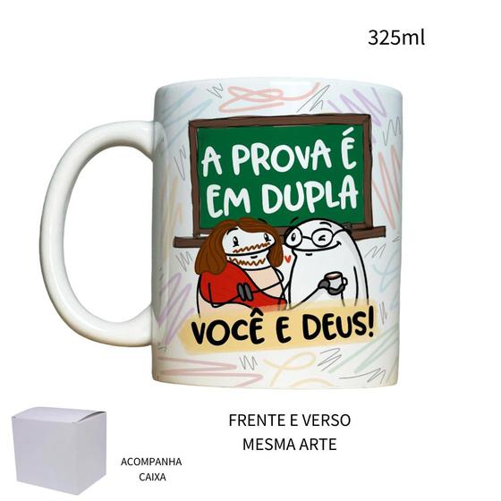 Imagem de Caneca 325ml Flork V2 Professor A prova é em dupla, você