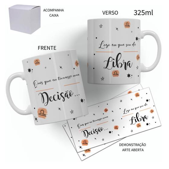 Imagem de Caneca 325ML Frases Signos Minimalista Com Caixa