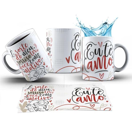 Imagem de Caneca 325ml Namorados É sorte do meu sorriso ter você como