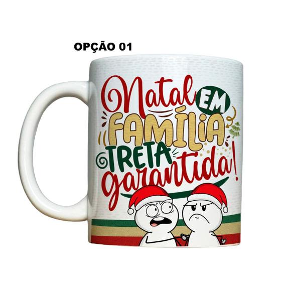 Imagem de Caneca 325ml Natal em família (treta ou felicidade)garantida