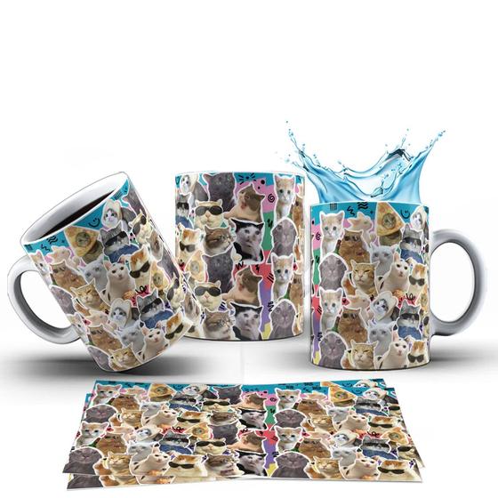 Imagem de Caneca 325ml Pets Gato Gatinhos Meme Figurinhas Engraçadas