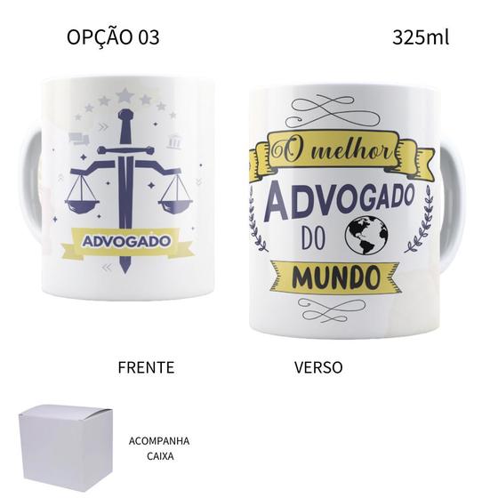 Imagem de Caneca 325ml Profissões Advogado Advogada Advocacia