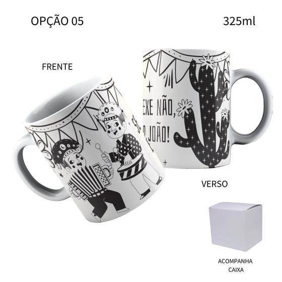 Imagem de Caneca 325ml São João Festa Junina Anarriê Xilogravura