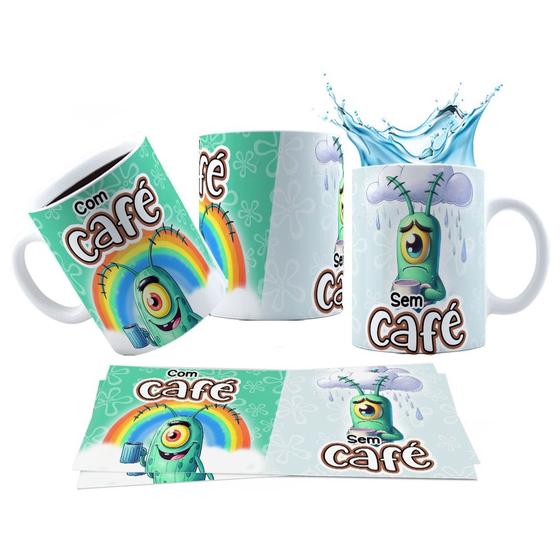 Imagem de Caneca 325ml Turma do Bob Esponja Com Café, Sem Café