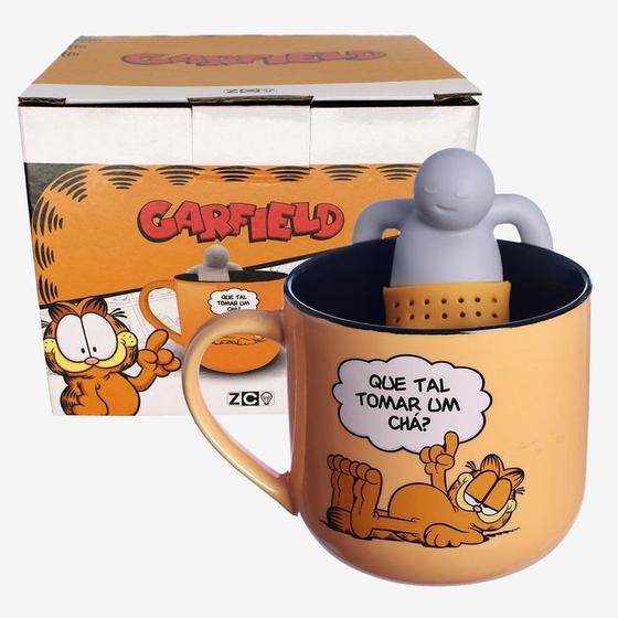 Imagem de Caneca 350ml c/ infusor p/ cha garfield