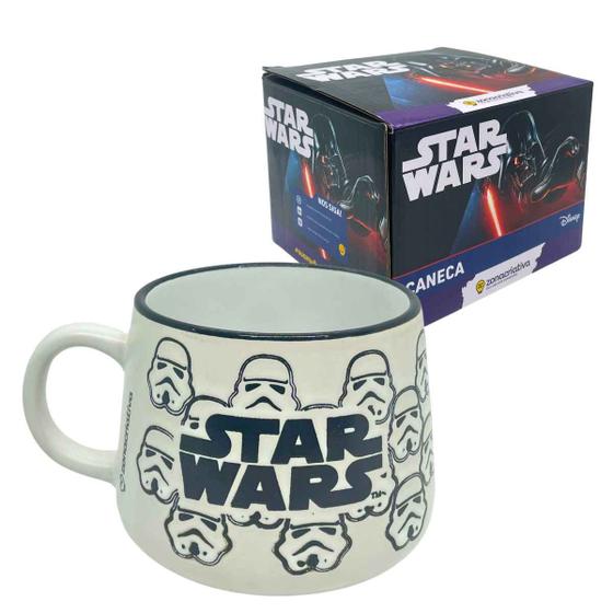 Imagem de Caneca 500mL Star Wars The Mandalorian Original Disney - Zona Criativa - Em Cerâmica Xícara Café Chá