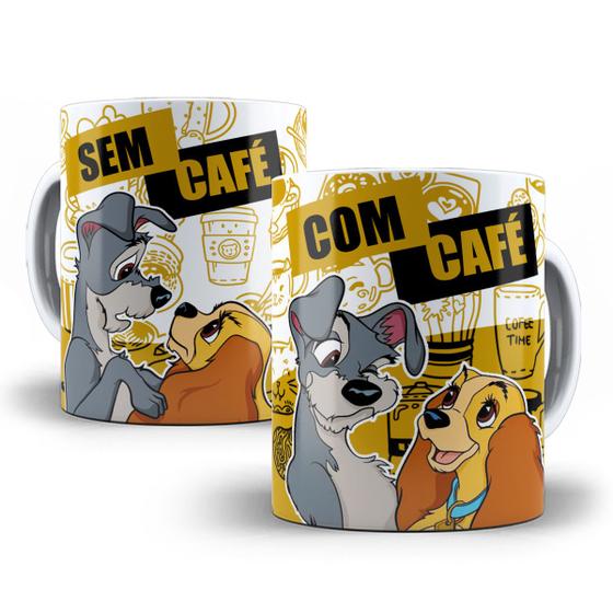 Imagem de Caneca A Dama e o Vagabundo Com Café Sem Café Personalizada
