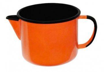 Imagem de Caneca Aço Esmaltado 12cm 1 Litro Com Bico Laranja Ewel