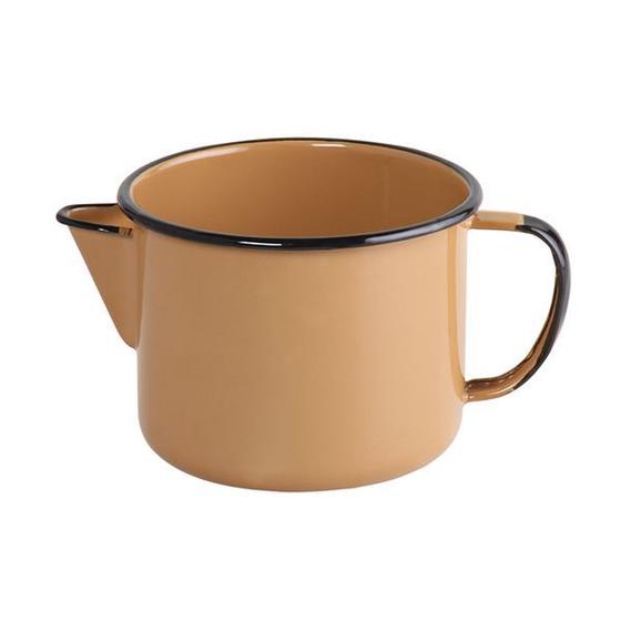 Imagem de Caneca Aço Esmaltado 12cm 1 Litro Com Bico Marrom Ewel