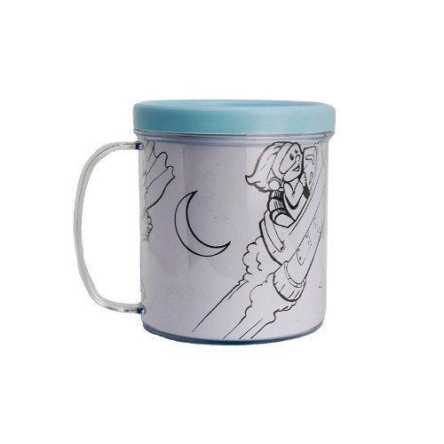 Imagem de Caneca Acrilica para Colorir ou colocar Fotos 300ml - AZUL BEBÊ