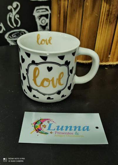 Imagem de Caneca Ágata Porcelana 210ml - Love